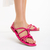 Sandale dama fuchsia din piele ecologica Shape, 4 - Kalapod.net