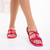 Sandale dama fuchsia din piele ecologica Shape, 6 - Kalapod.net