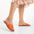 Papuci dama portocali din piele ecologica Railey, 6 - Kalapod.net