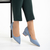 Pantofi dama albastri din material textil cu toc Cataleya - Kalapod.net