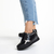 Pantofi dama casual negri din piele ecologica Kaida - Kalapod.net