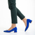 Pantofi dama albastri din material textil cu toc Ariyah, 3 - Kalapod.net