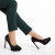Pantofi dama negri din material textil cu toc Coriana, 3 - Kalapod.net