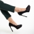 Pantofi dama negri din material textil cu toc Coriana, 8 - Kalapod.net