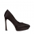 Pantofi dama negri din material textil cu toc Coriana, 4 - Kalapod.net