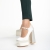 Pantofi dama cream din material textil cu toc Caira, 3 - Kalapod.net