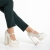 Pantofi dama cream din material textil cu toc Caira, 5 - Kalapod.net