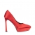 Pantofi dama rosii din material textil cu toc Coriana, 2 - Kalapod.net