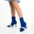 Botine dama albastre din material textil cu toc Revonda, 2 - Kalapod.net