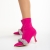 Botine dama fucsia din material textil cu toc Revonda, 3 - Kalapod.net