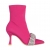 Botine dama fucsia din material textil cu toc Revonda, 2 - Kalapod.net