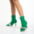 Botine dama verzi din material textil cu toc Revonda - Kalapod.net