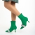 Botine dama verzi din material textil cu toc Revonda, 4 - Kalapod.net