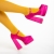 Pantofi dama fucsia din material textil cu toc Caira, 6 - Kalapod.net