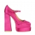 Pantofi dama fucsia din material textil cu toc Caira, 2 - Kalapod.net