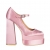 Pantofi dama roz din material textil cu toc Caira, 2 - Kalapod.net