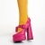 Pantofi dama fucsia din piele ecologica cu toc Beatrix, 3 - Kalapod.net