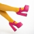 Pantofi dama fucsia din piele ecologica cu toc Beatrix - Kalapod.net