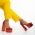 Pantofi dama rosii din material textil cu toc Elara, 4 - Kalapod.net
