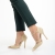 Pantofi dama bej din material textil cu toc Brisa, 4 - Kalapod.net