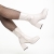 Botine dama bej din piele ecologica lacuita cu toc Leora, 10 - Kalapod.net