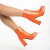 Botine dama portocalii din piele ecologica lacuita Rosalita, 6 - Kalapod.net