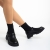 Pantofi casual dama negre din piele ecologica si material textil Dallas, 5 - Kalapod.net