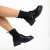 Pantofi casual dama negre din piele ecologica si material textil Dallas, 6 - Kalapod.net