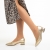 Pantofi dama aurii din material textil cu toc Ziva, 4 - Kalapod.net