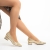 Pantofi dama aurii din material textil cu toc Ziva, 5 - Kalapod.net