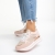 Pantofi sport dama roz din material textil Haya - Kalapod.net