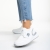 Pantofi sport dama albi din piele ecologica si material textil Nairobi - Kalapod.net