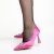 Pantofi dama fucsia din material textil cu toc Trudy - Kalapod.net