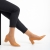 Pantofi dama camel din piele ecologica cu toc Amarilis - Kalapod.net