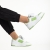 Pantofi sport dama albi cu verde din piele ecologica Inola, 6 - Kalapod.net