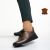 Pantofi casual dama aurii din piele naturala Anahita - Kalapod.net