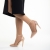 Pantofi dama bej din material textil cu toc Olamide, 4 - Kalapod.net