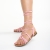Sandale dama roz din material textil Nesrin, 6 - Kalapod.net