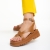 Sandale dama camel din piele ecologica Abilene, 5 - Kalapod.net