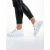 Pantofi sport dama albi din material textil Ankita - Kalapod.net