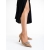 Pantofi dama bej inchis cu toc din material textil Nayara, 2 - Kalapod.net