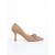 Pantofi dama bej inchis cu toc din material textil Nayara, 5 - Kalapod.net
