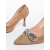 Pantofi dama bej inchis cu toc din material textil Nayara, 6 - Kalapod.net