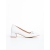Pantofi dama albi cu toc din material textil Norina, 8 - Kalapod.net