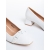 Pantofi dama albi cu toc din material textil Norina, 9 - Kalapod.net