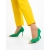 Pantofi dama verzi din material textil cu toc Melany, 4 - Kalapod.net
