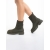 Botine dama verzi din piele ecologica si material textil Chiara, 2 - Kalapod.net