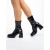 Botine dama negre din piele ecologica lacuita cu toc Leora, 3 - Kalapod.net