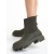 Botine dama verzi din piele ecologica si material textil Chiara, 3 - Kalapod.net