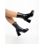 Botine dama negre din piele ecologica lacuita cu toc Leora, 5 - Kalapod.net